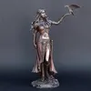 Resin Statues Morrigan The Celtic Goddess of Battle with Crow & Sword Bronze Finish Statue 15cm for Home Decoration L9 220817