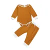 018M Babies Boys Clothes Set Infant Girls TShirts Tops Long Pants 2Pcs Spring Autumn Clothing Suits 220815