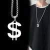 Dollar-Edelstahl-Halskette, Dollar-Symbol-Anhänger, männliche Persönlichkeit, Hip-Hop, europäischer und amerikanischer Trendschmuck für Männer