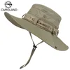 방수 버킷 모자 여름 남녀 여성 부니 모자 야외 UV 보호 넓은 유랑물 파나마 사파리 사냥 하이킹 낚시 일요일 모자 220812