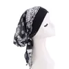 Femmes musulmanes satin tête chimio chapeau Turban pré-attaché chapeaux Bandana Cancer perte de cheveux tête écharpe tête enveloppement casquettes extensibles