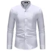 メンズドレスシャツスーツマンのためのスーツシングルメンズウェディングシャツ夏のプリーツパーティーブラックアンドホワイトメンのVere22