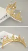 Decorazione per feste Regina Tiara Mini corona Copricapo Torta di compleanno Topper Decorazione Capelli per bambini in cristallo per matrimonio Baby Shower CCB15504