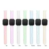 Glitter Silicone Strap For Apple Watch band 41mm 45mm 44mm 42mm 40mm 38mm Slim Clear Bracelet Wristband Iwatch Series 6 5 4 SE Watchband Smart Accessories
