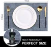 6 4pcs High end Faux Leather Placemat Waterproof Oil Proof Heat Insulation Thick Soft and Easy to Clean Dining Table Decor Mats 220610