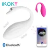 Ikoky vibrating vagina ovo g-spot vibrador swan forma sexy brinquedos para mulheres bluetooth sem fio controle remoto clitóris estimulador