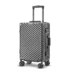 Den nya tummen Aluminium Frame Trolley Case Boarding Bagage Bag Universal Wheel Suitcase Hållbar J220707