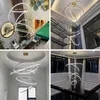 Lampes suspendues lustre de plafond Led moderne pour Villa salon chambre électrolytique doré longue maison grenier lampes décoratives pendentif