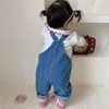 옷 세트 귀여운 딸기 아기 옷 세트 흰색 셔츠 0-4 년 유아 소녀 가을 2022 kidsclothing을위한 바지 청바지