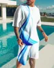 Verão harajuku masculino masculino de terno esportivo Casual Sports Men Mulheres Combinando sets curtos Roupas de roupas de tamanho grande 220609