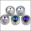 Charm Bracelets mücevher 5pcs/lot DIY Snap Kristal Metal Çiçek Düğmeleri Uygun 18mm Düğme DH4UB