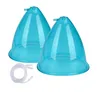 2 pièces bleu X grande taille 21cm ventouses sous vide pour l'élargissement du sein levage des fesses, seins de Massage sous vide avec tuyau