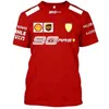 T-Shirts Neues F1 Red Team T-Shirt Männer Extremsport Rennanzug Harajuku Street Fashion Formel 1 Übergroße T-Shirts Designer Luxus Tops Typ 100-6XL V5ym