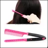 Hair Brushes Care Styling Tools Products New Design V-Shaped Professional Beauty Comb Clip-On Straightener Brush Fast F3435 Drop Delivery