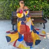 Vêtements ethniques robe africain femme lâche sexy robe d'impression numérique femme plus taille kaftan mujer vestido maxi nigérian