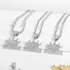 Ожерелья с подвеской Iced Out HUSTLER, ожерелье с короной, колье-цепочка, женские ювелирные изделия в стиле хип-хоп для мужчин, теннисная мода Link7307998