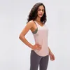 LU59 Ocleveless Yoga Vest Tshirt ألوان صلبة نساء يوجا دبابة قمم الأزياء في الهواء الطلق دبابات الرياضة الرياضة الجريئة الرياضية القماش 3312393