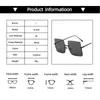 Óculos de sol 2022 METAL Semirimless Women Retro Square Sun Glasses Men Fashion Half Frame Streetwear Eyewear7522695