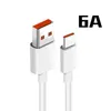 6A 66W Cabo super-rápido USB tipo C para Huawei Mate 40 50 Xiaomi 11 10 Pro Oppo R17 Carregamento rápido Cabo de dados do carregador USB-C