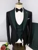 Mäns kostymer män blazers svarta män rött sjal lapel bröllopsklänning smal passform dräkt homme brudgum tuxedos 3 datorer prom terno