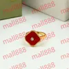 Fashion diamond designer Band ring many colours clover shell jewelry 18k plated wedding rings for women Party Anniversary engageme5138339