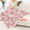 TOADDMOS Cute Pig Pink Fleece Warm Bedroom Throw on Bed Sofa Bedding Travel Sherpa Blanket for Adult Kids Quilt 220811