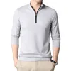 Sorto de outono Menas Moda Moda Slim Fit Homelies Sweatshirts Half Zipper Color Solor Solwarts Classic Casual Men Clothing 220816