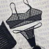 Costumi da bagno da donna Costumi da bagno firmati sexy bikini da donna senza schienale stampa moda copricostume a vita alta triangl AYV6