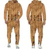 Tute da uomo Folk-Custom Stampa 3D Set a due pezzi Unisex Stile etnico Manica lunga African Dashiki Felpa con cappuccio Pantaloni Tuta Uomo Donna Jogging Trac