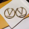 2022 Fashion Gold Hoop Ohrringe für Lieben Frauen Party Hochzeitsliebhaber Geschenkvergütung Schmuck für Braut