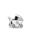 Andy Jewel 925 Sterling Silver Beads Baby's Pram Clear CZ Charms Fits European Pandora Style smycken Armband Halsband 792102CZ