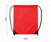 Solid Color String DrawString Back Pack Cinch Sack Gym Tote Bag School Sport Shoe Bags SN4650