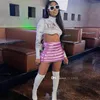 9 Colors Silver Bubble Skirt Fashion Personalized Waterproof Zipper High Elasticity Women Bodycon Mini Skirts