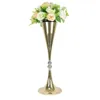 Säljer ny stil bröllopsdekoration centerpieces tabellcentrum guld metall blommor för evenemang använda imak105