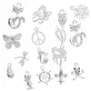 Charms pc's/set veel goud/verzilverde/bronzen gemengde stijlen charm hangers diy sieraden voor ketting armband ambachtelijke bevindingen #240209charms