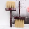 Professional Barber Hair Cutting Neck Duster Brush For Salon Broken Sweep Cleaning Wooden Handle Hairbrush Tool