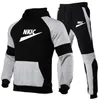 Tracksuit met herenpak Hooded pullover Sweatpants sportpak Casual merk Jogger Sportswear 2-delige mannelijke Fleece Streetwear Sets S-3XL