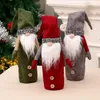 Copertura per bottiglie di vino gnomi di Natale toppers di bottiglie di vino swedish toppers santa claus bottiglie decorazioni natalizie c0803x0