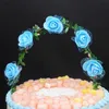 Andra festliga partier som blinkar blomma Garland Arch Cake Decoration Cupcake Toppers Children Birthday Event Christmas Xmas Easteroth