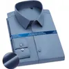 新しいストレッチアンチウィンクルコットンメンズシャツ長袖のドレスシャツ男性用スリムフィットカミザソーシャルビジネスブラウスホワイトシャツG220511