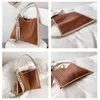 Bag Tote Vertical Stripes Large Women's Lxury Designer Handbag Shoulder Leather Cosmetic Bolsas Sac 1222