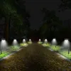 Solar Garden Lights Multipurpose 4 Modes Outdoor Lawn Light Dual Color Cold Warm White Hook Light 24 LED