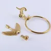 Handdoekringen Brass Gold Crystal Swan Ring voor badkameraccessoires Set luxe Europese houder Wall gemonteerd AT8800TOWEL