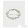 Bandes de bandes bijoux 100% réel 925 sterling siergin ring ins simple géométrique de perles pour femmes luxe fin ymr559 drop livraison 2