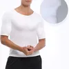 Ciało męskie SHAPERS SHAPER FALSE T-shirt klatki piersiowej Fałszywe ramiona Wyściełane bieliznę T-shirty 217V