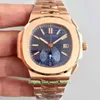 BP Factory Mens Watch Top Quality Watches 40,5mm Nautilus 5980/1R-001 18K Rose Gold 7750 Chronograph Cal.Ch 28-520 C Rörelsemekaniska automatiska armbandsur