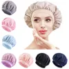 Waterproof Elastic Wide Band For Women Night Sleep Hair Care Caps Bonnet Headwrap Shower Beauty Cap Cover Night Hat Solid Color