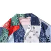 Casual shirts voor heren Bandana Hawaiian Shirt Men Women 2022 Zomer Patchwork Vintage Men's Street voor Menmen's ELDD22