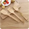 1 st bamboe spatel natuurlijke bamboe houten keuken spatulas lepel houder kookgerei diner eten wok shovel keuken accessoires