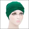 Beanie/skl kepsar hattar hattar halsdukar handskar modetillbehör trendiga turban för kvinnor vanlig muslimsk hijab halsduk hijabs india afrikansk huvud w